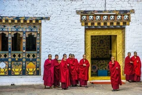 Bhutanese Monks And Culture