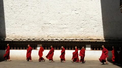 Bhutanese Monks And Culture