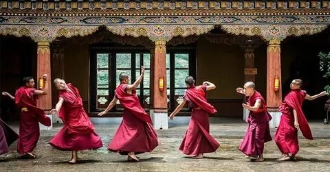 Bhutanese Monks And Culture