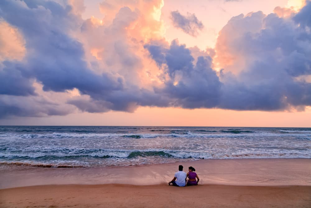 Beautiful Goa Beach Sunset Couple