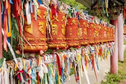 Buddhist Prayer Wheels