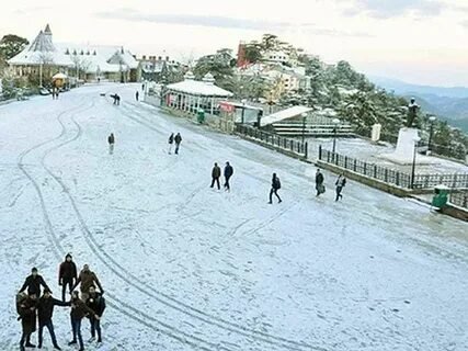 Shimla Ridge covered in snow