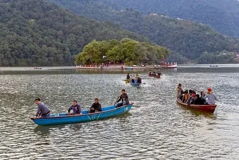 Family Boating Phewa Lake Pokhara